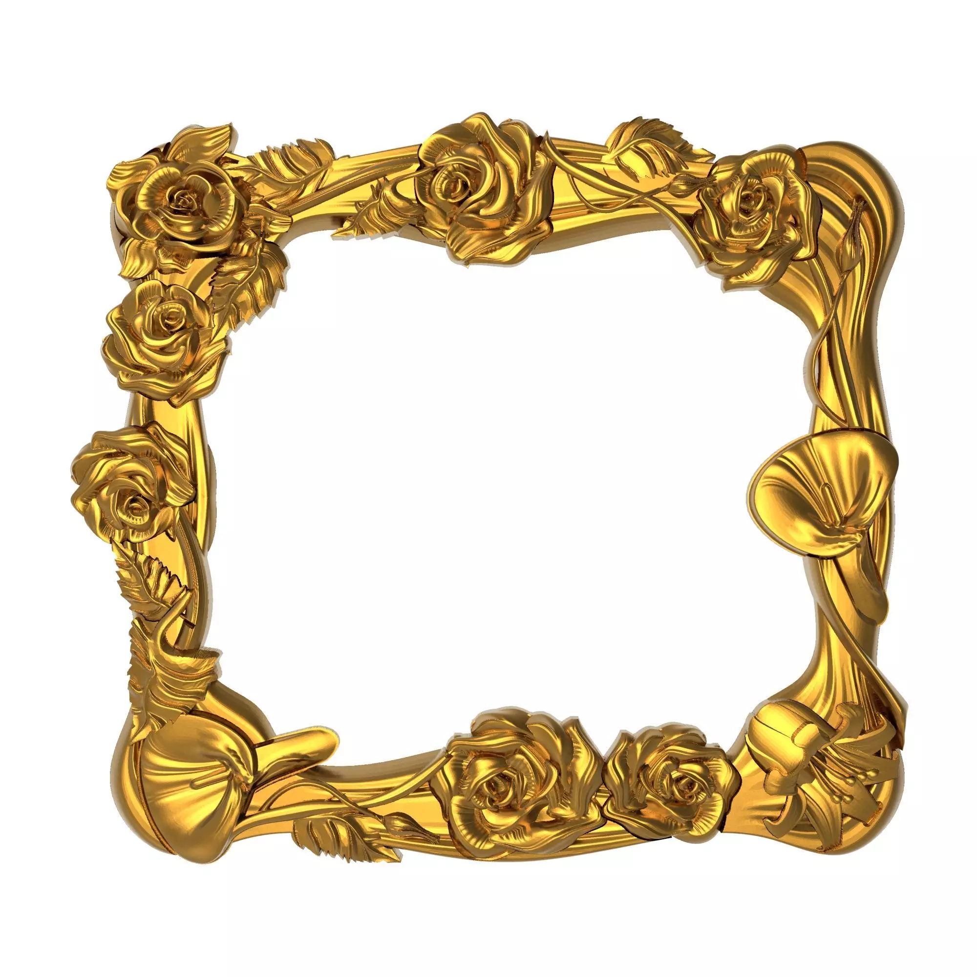 carved frame  3D model_0