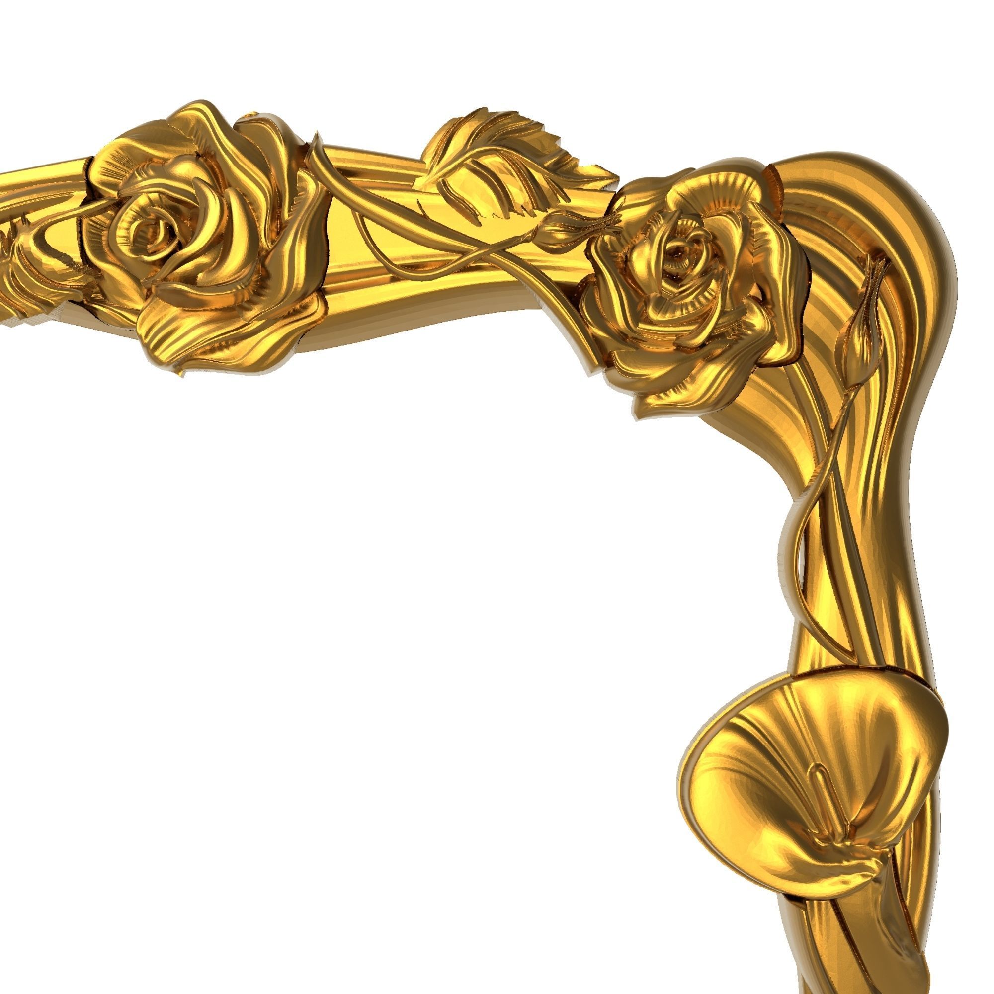 carved frame  3D model_4