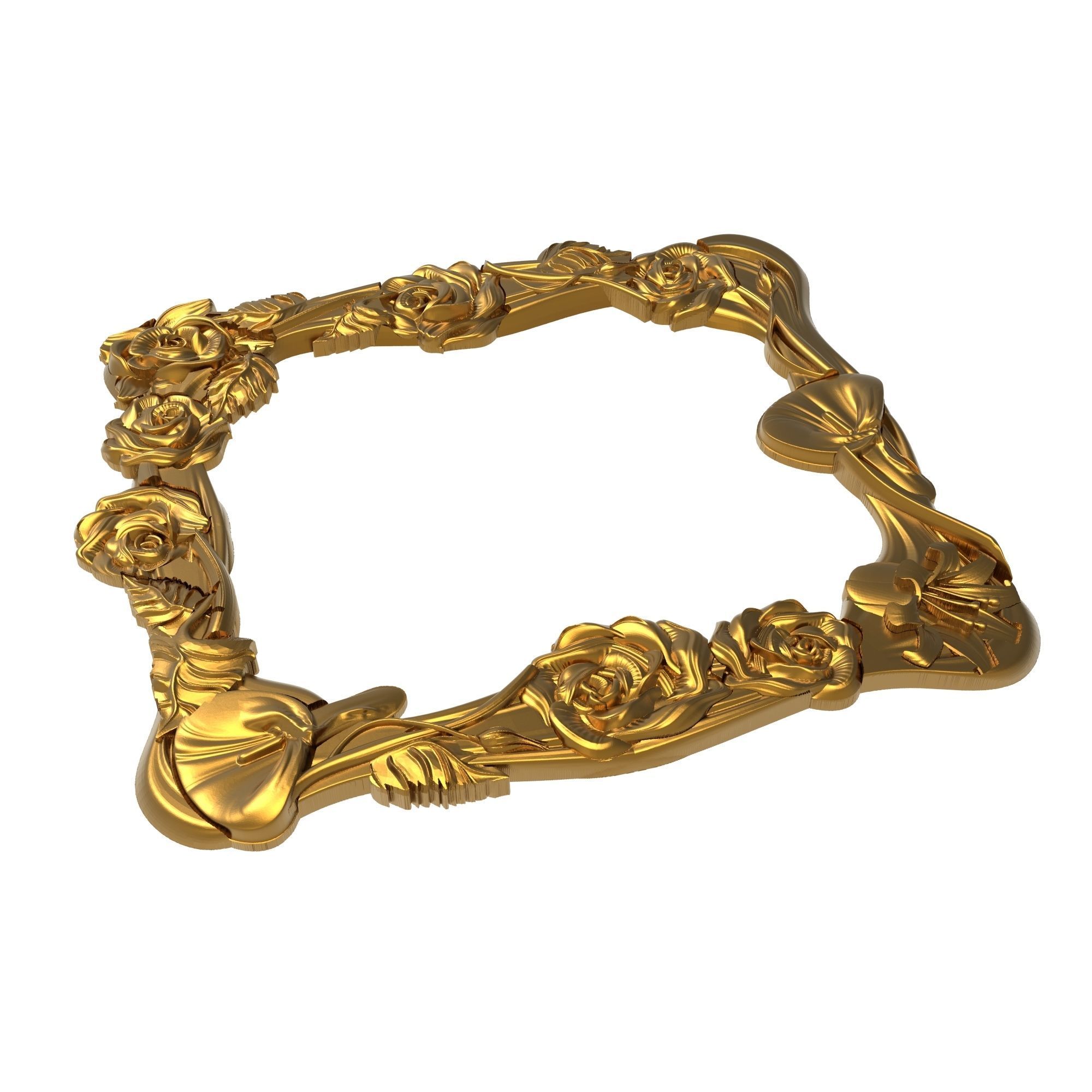 carved frame  3D model_7