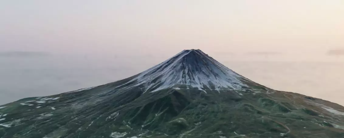 Mt Fuji realistic terrain model 3D model