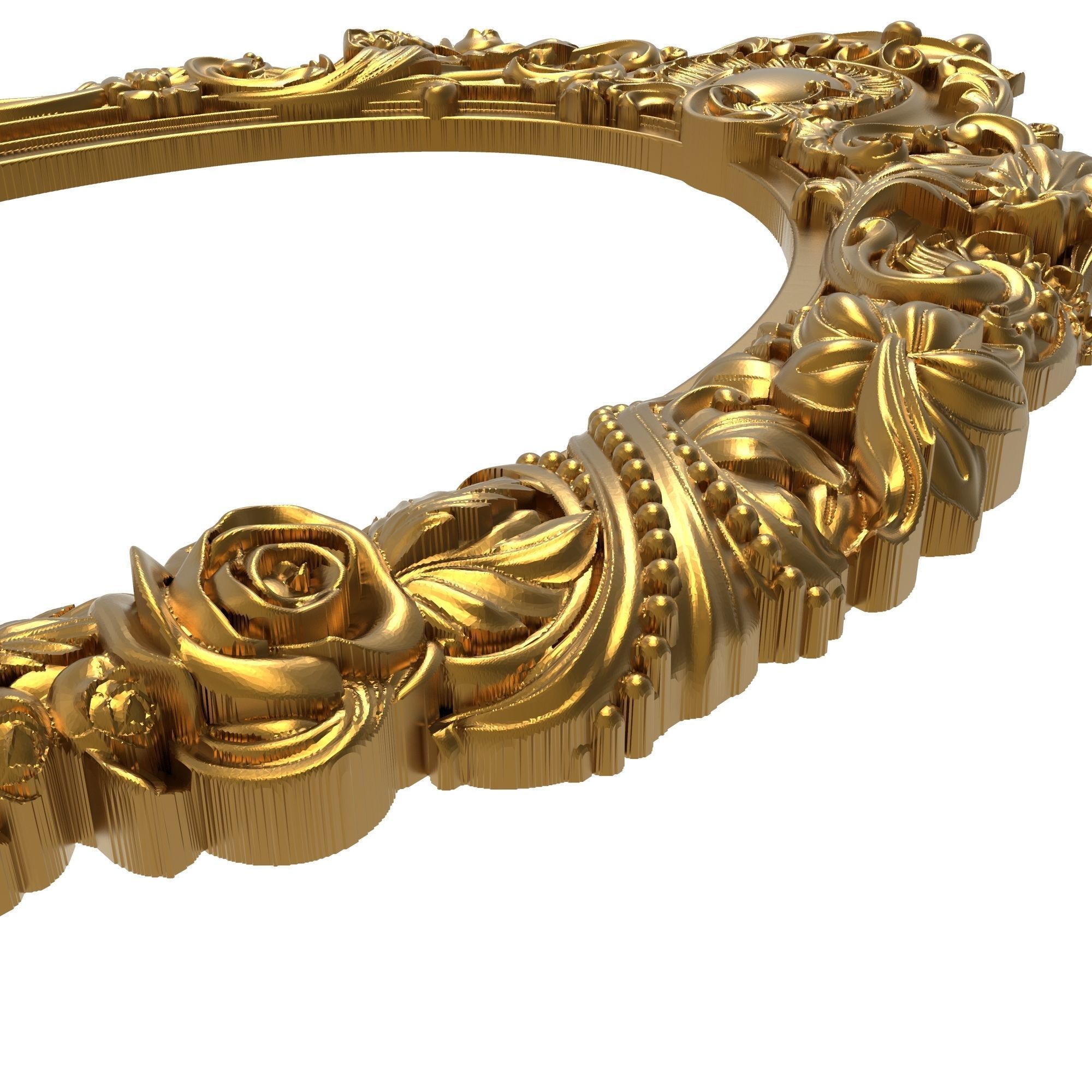  ASYMETRICAL carved frame  3D model_6