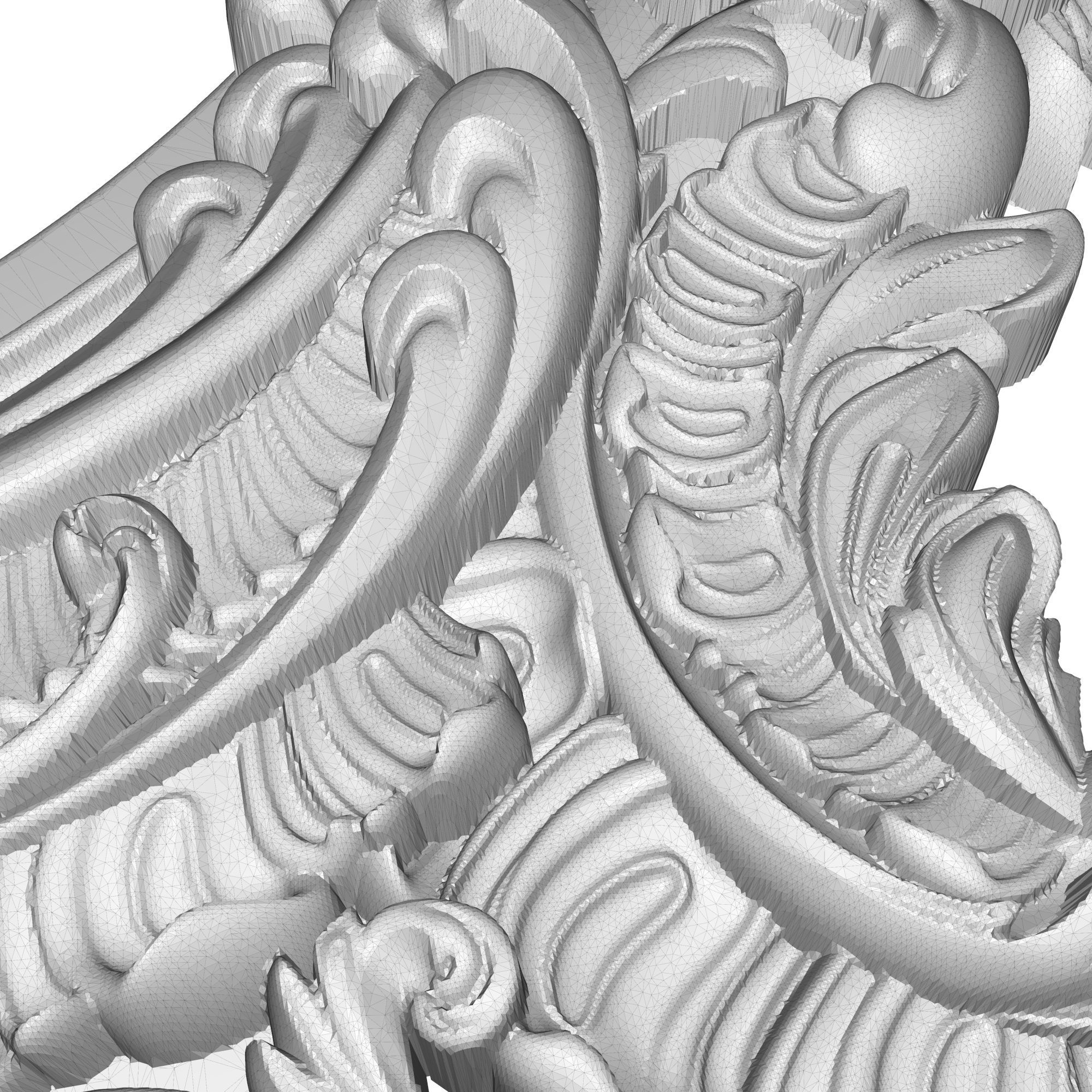  ASYMETRICAL carved frame  3D model_10