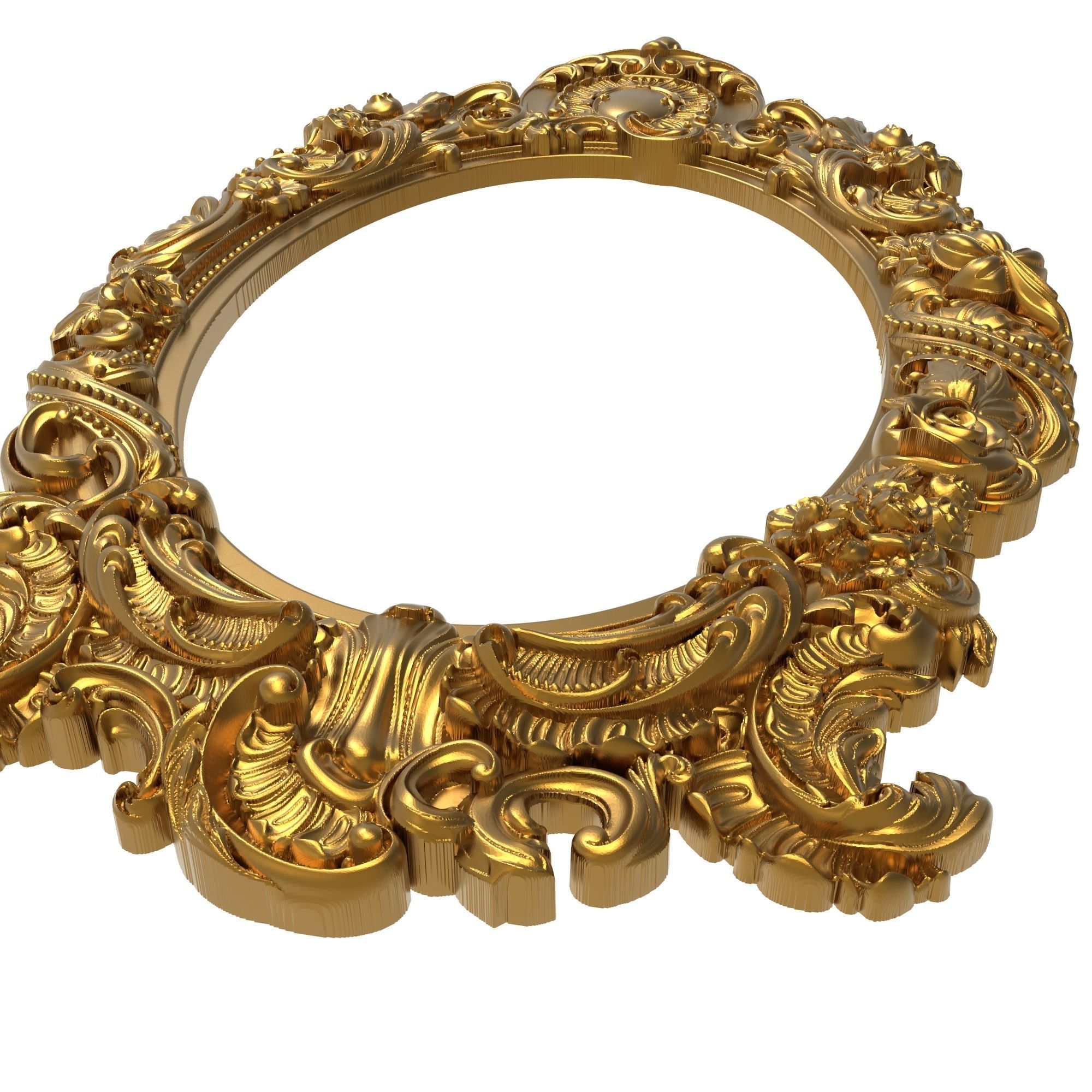  ASYMETRICAL carved frame  3D model_5