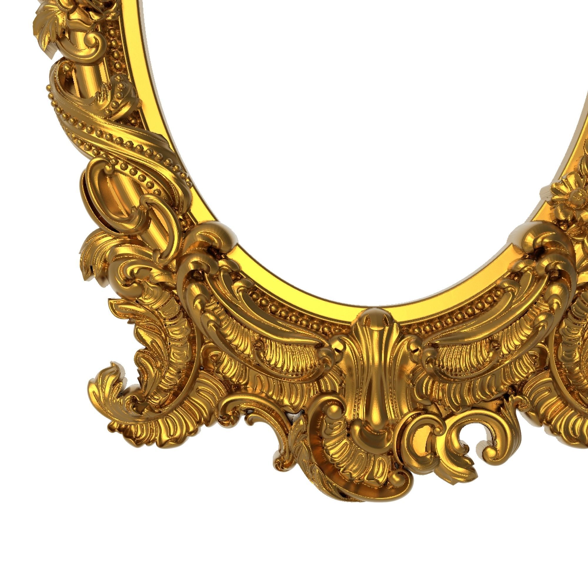  ASYMETRICAL carved frame  3D model_2