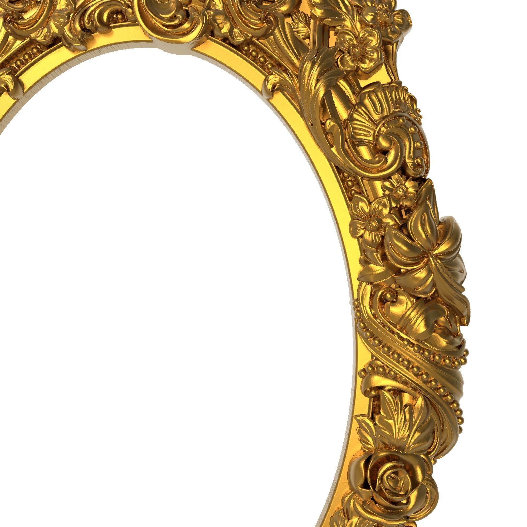  ASYMETRICAL carved frame  3D model_4