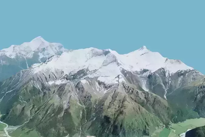 Mountains Peak Landscape - Rob Roy Peak - New Zealand