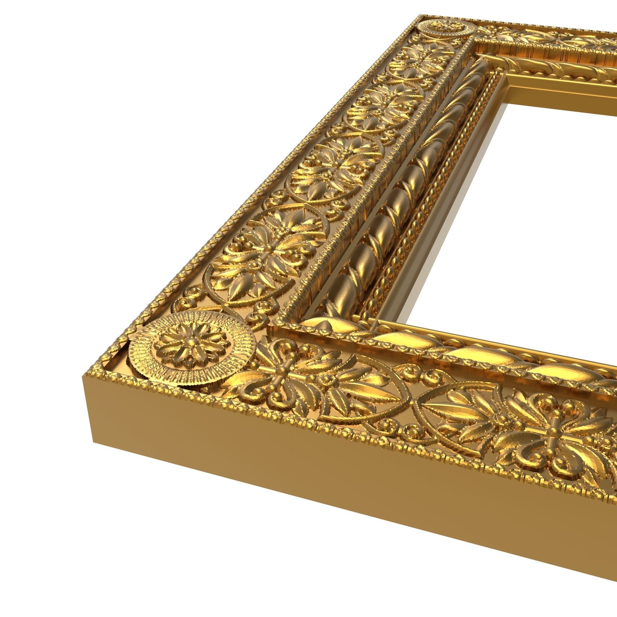 carved frame  3D model_3
