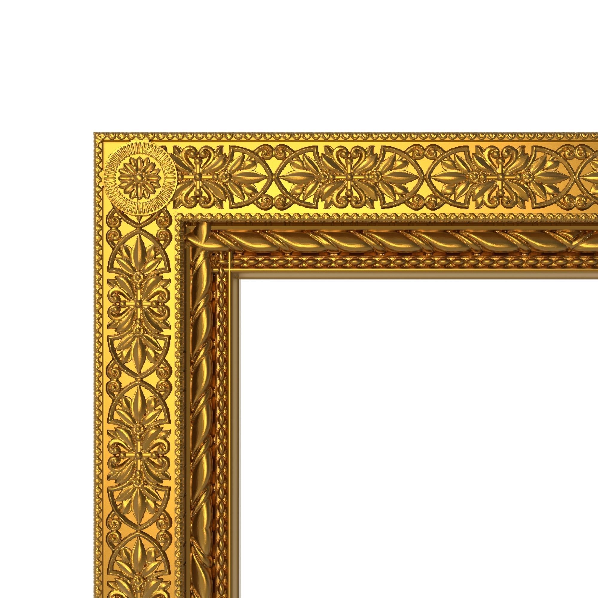 carved frame  3D model_1