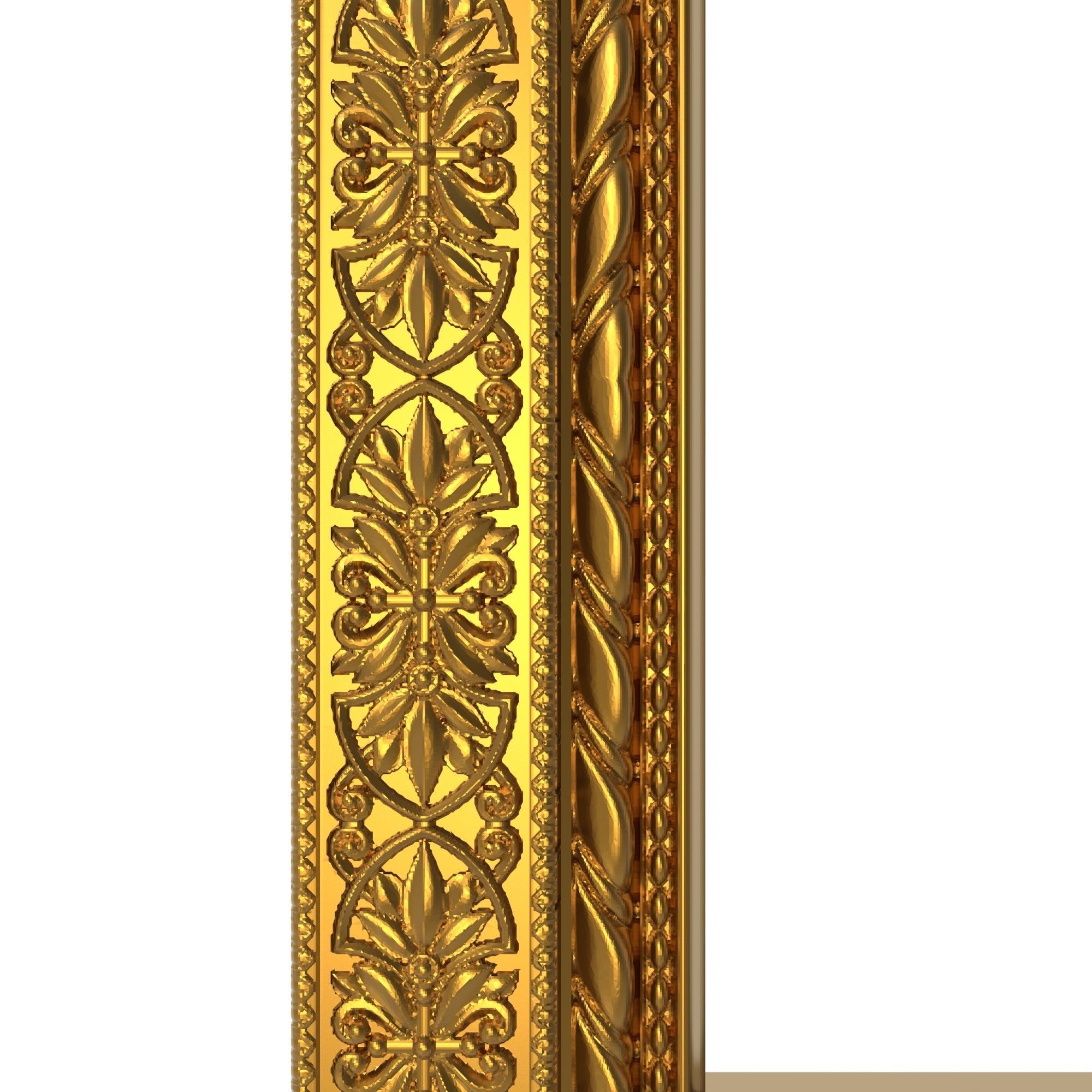 carved frame  3D model_2