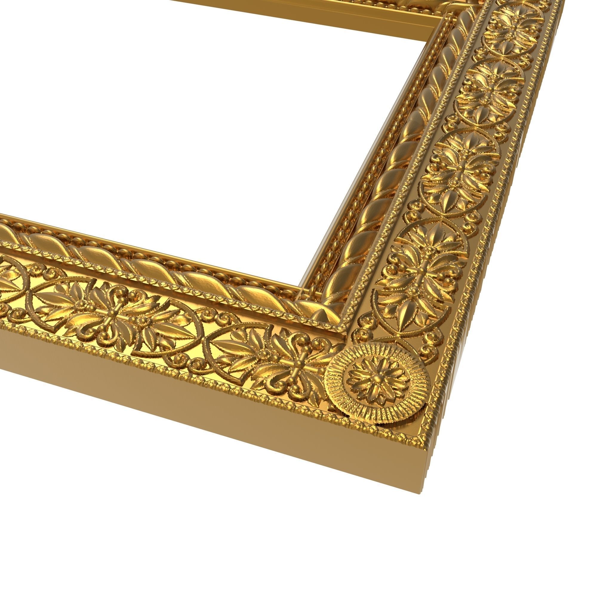 carved frame  3D model_4