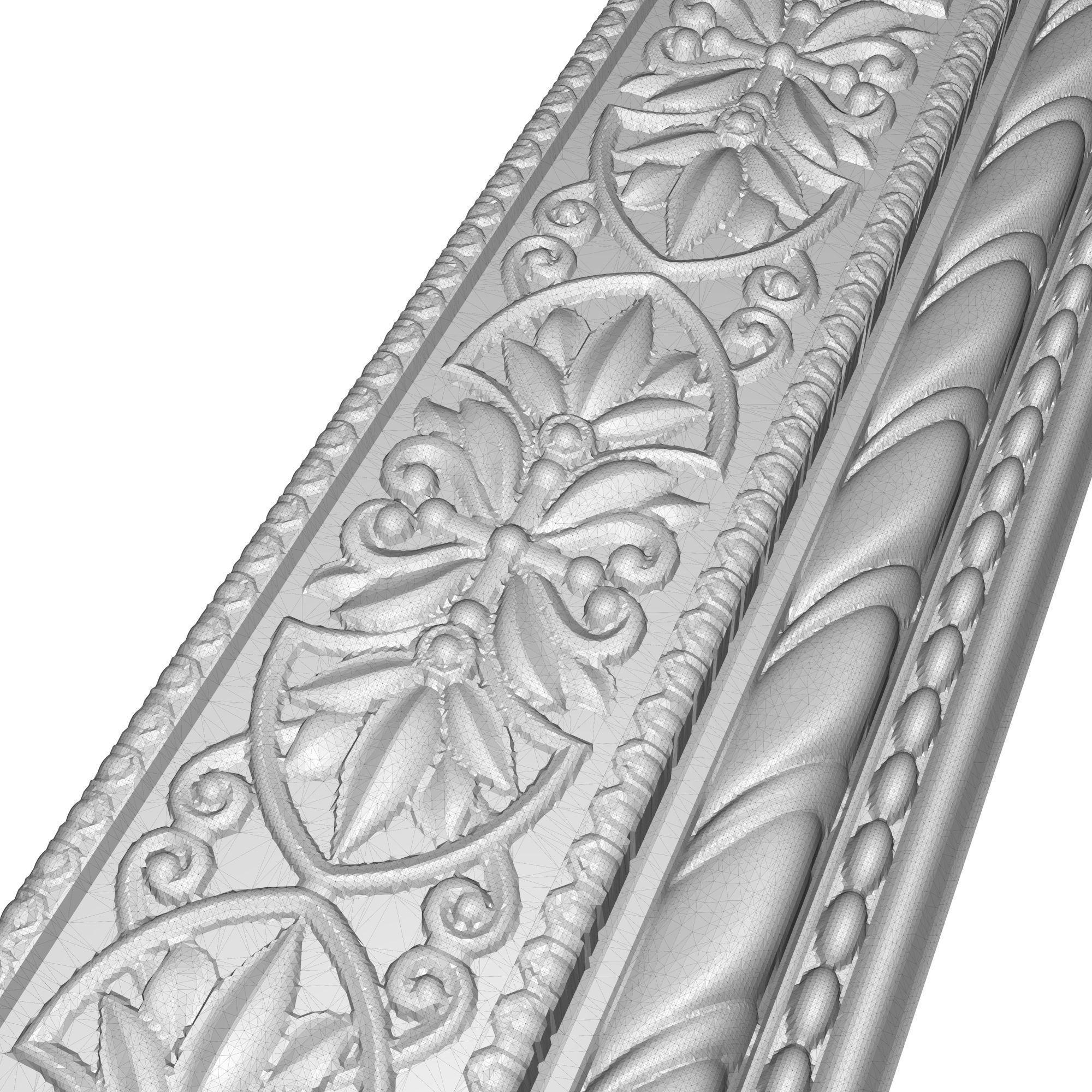 carved frame  3D model_6