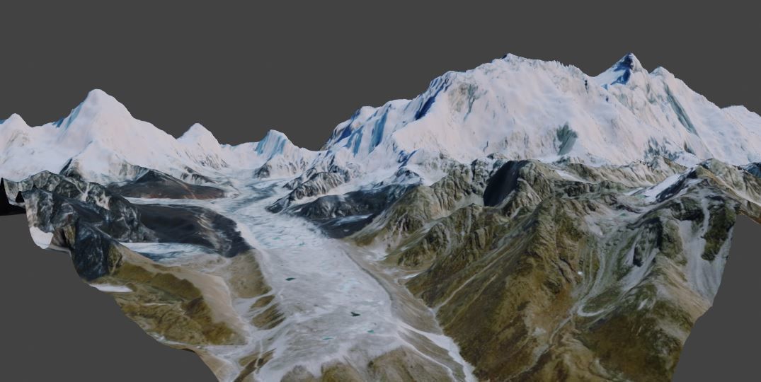 Mt Everest Realistic Terrain 3D model_2