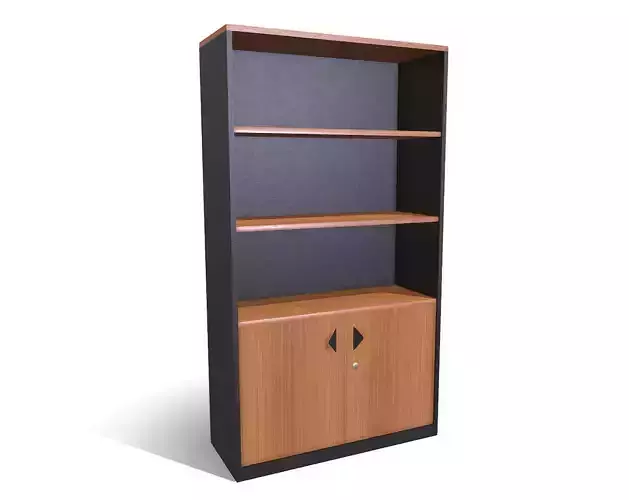 Realistic Low-poly Wood Cabinet