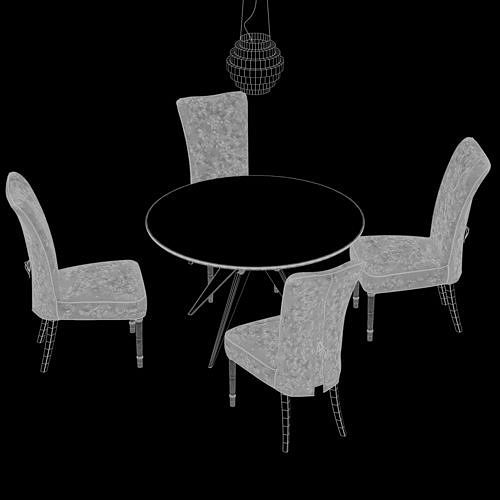 BaxterChairTable Render Ready Vray - Corona  3D model 3