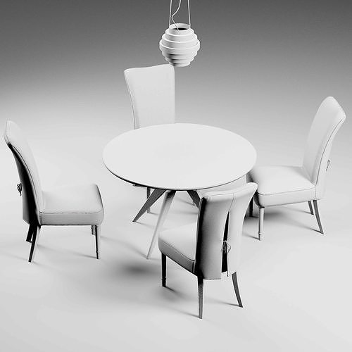 BaxterChairTable Render Ready Vray - Corona  3D model 2
