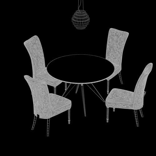 BaxterChairTable Render Ready Vray - Corona  3D model 5