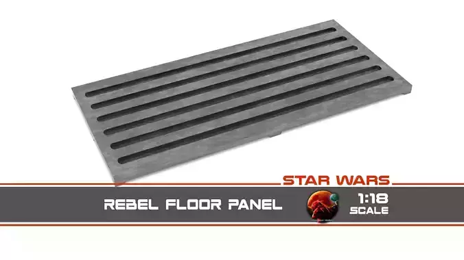 Star Wars Rebel Floor Panel 1-18 scale Kenner Hasbro Free 3D print model Star Wars Rebel Floor Panel 1-18 scale Kenner Hasbro Free 3D print model