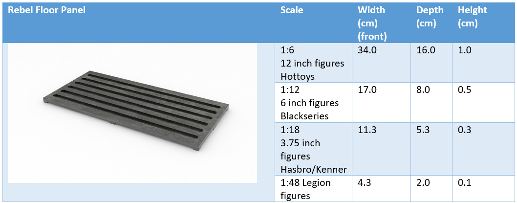 Star Wars Rebel Floor Panel 1-18 scale Kenner Hasbro Free 3D print model_12