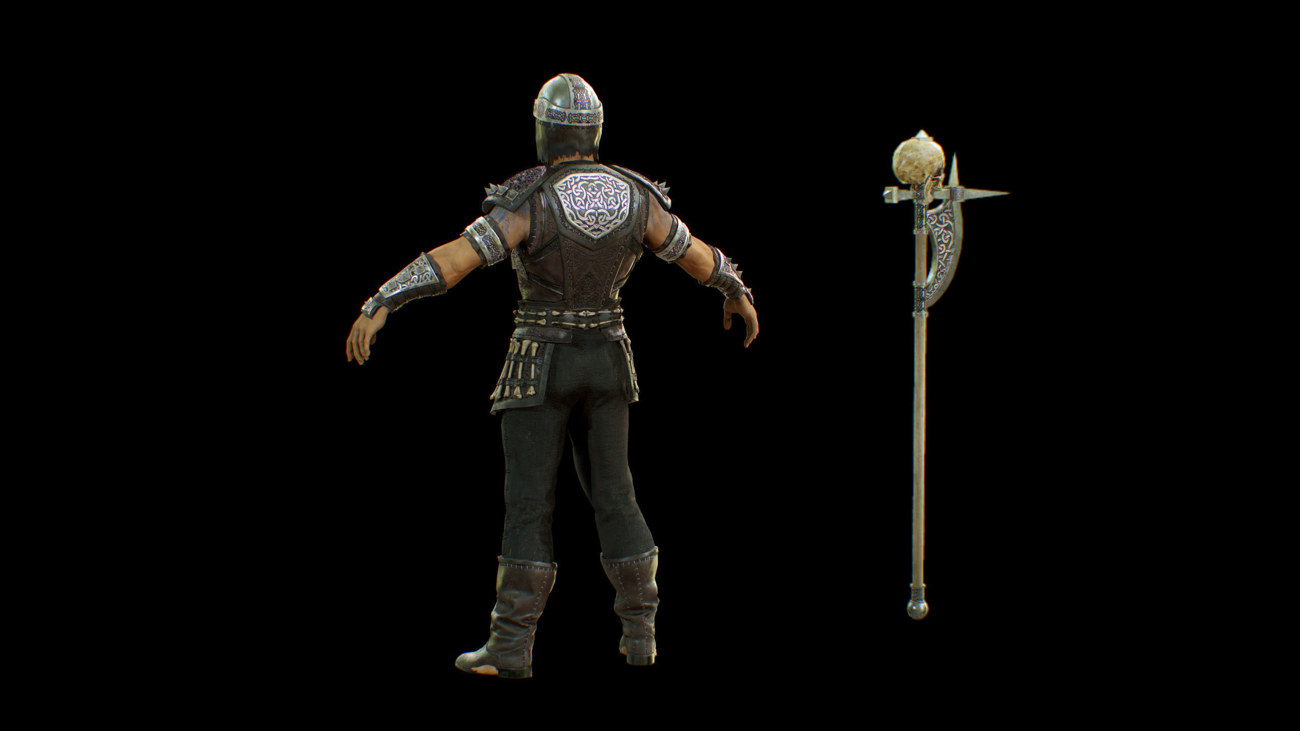 pack of viking Low-poly 3D model_41