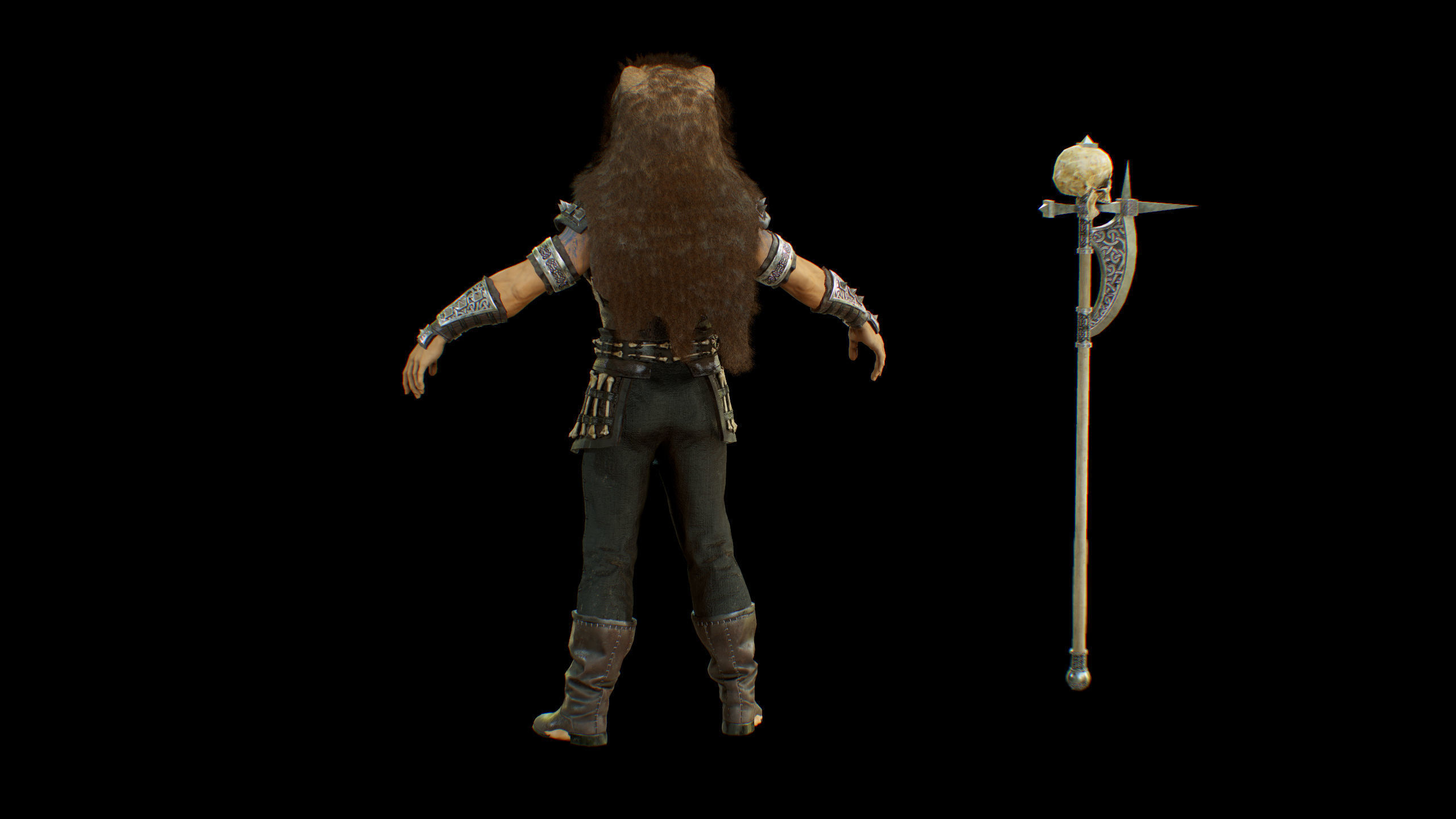 pack of viking Low-poly 3D model_33