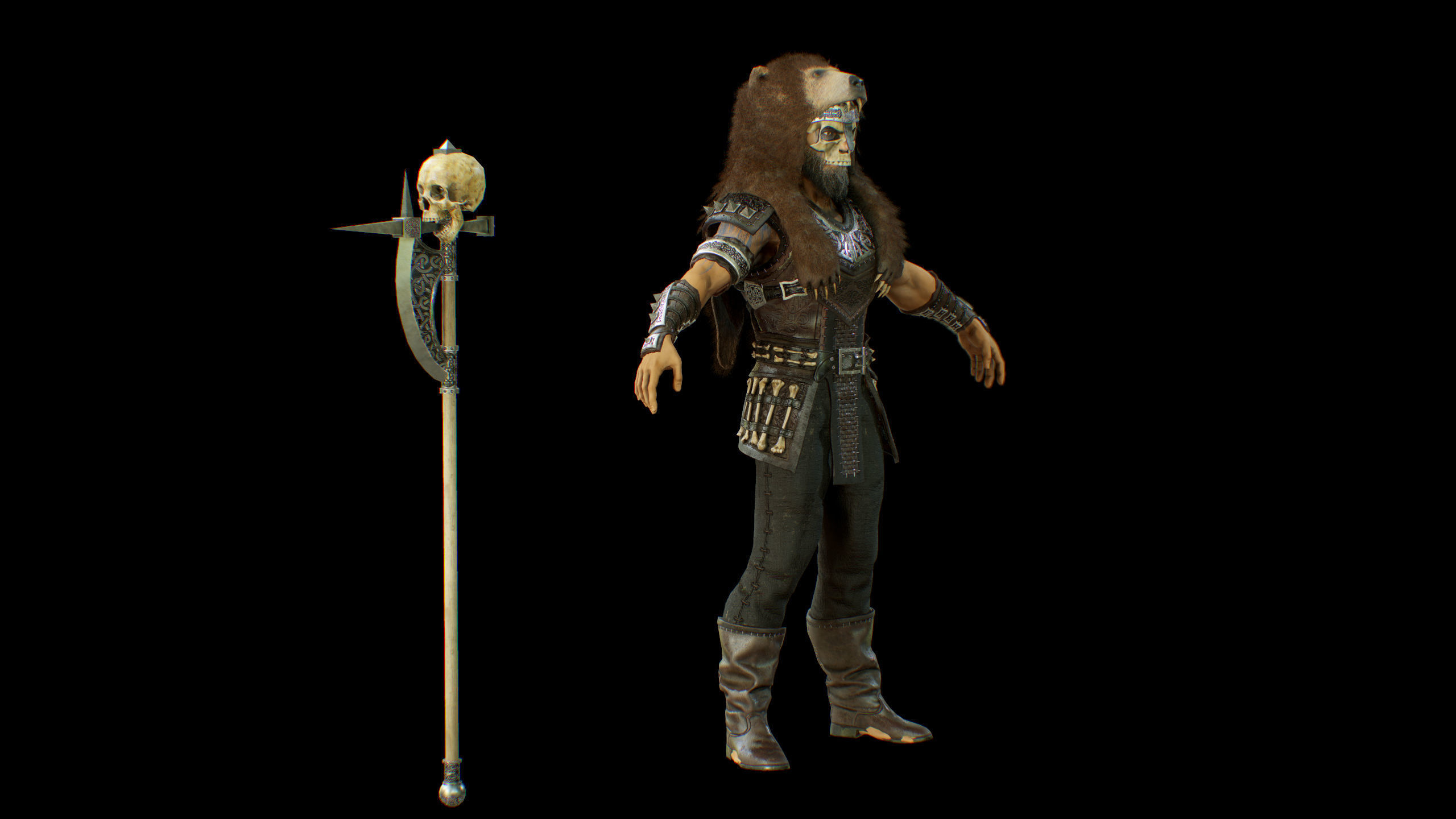 pack of viking Low-poly 3D model_34