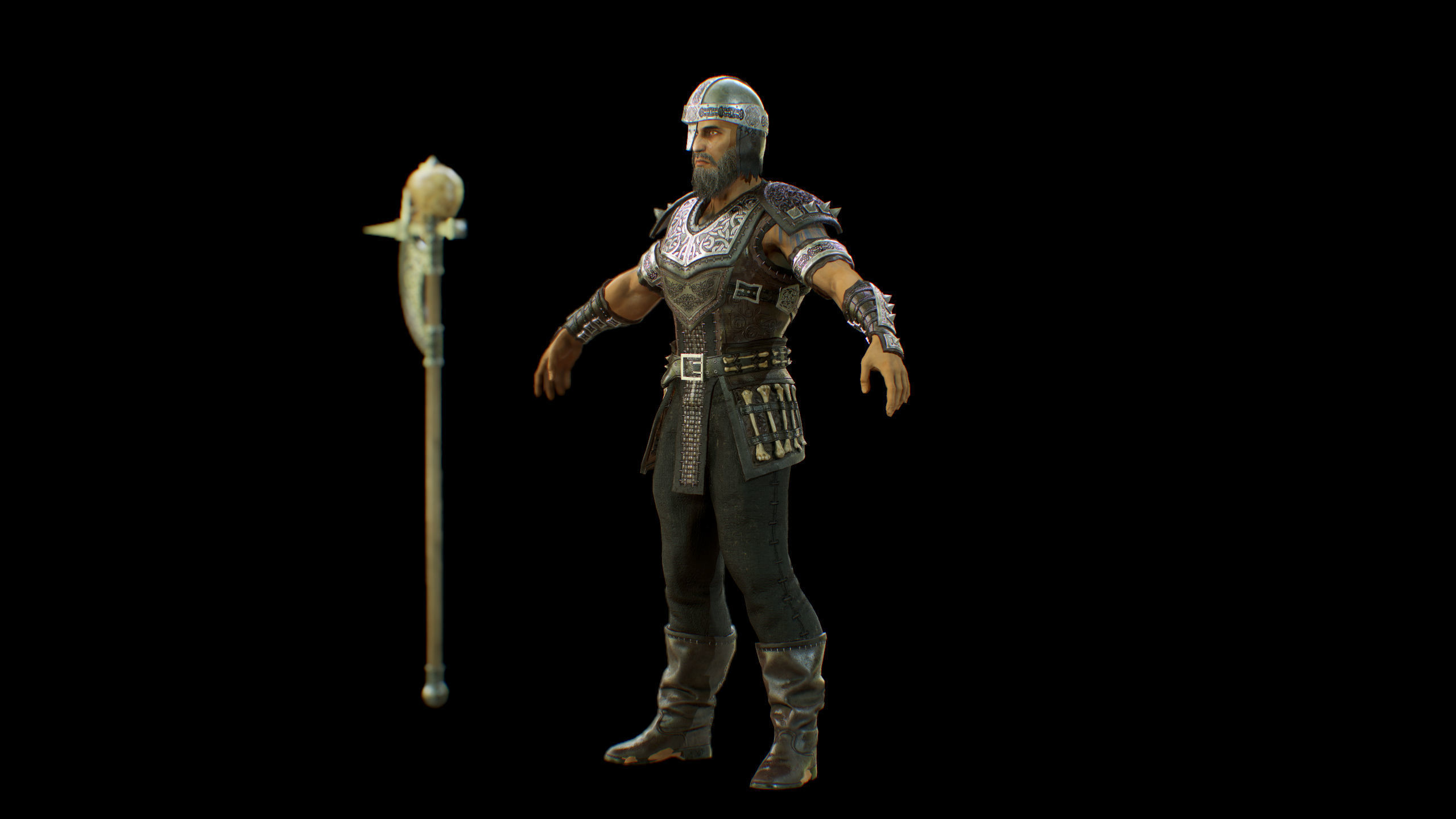 pack of viking Low-poly 3D model_39