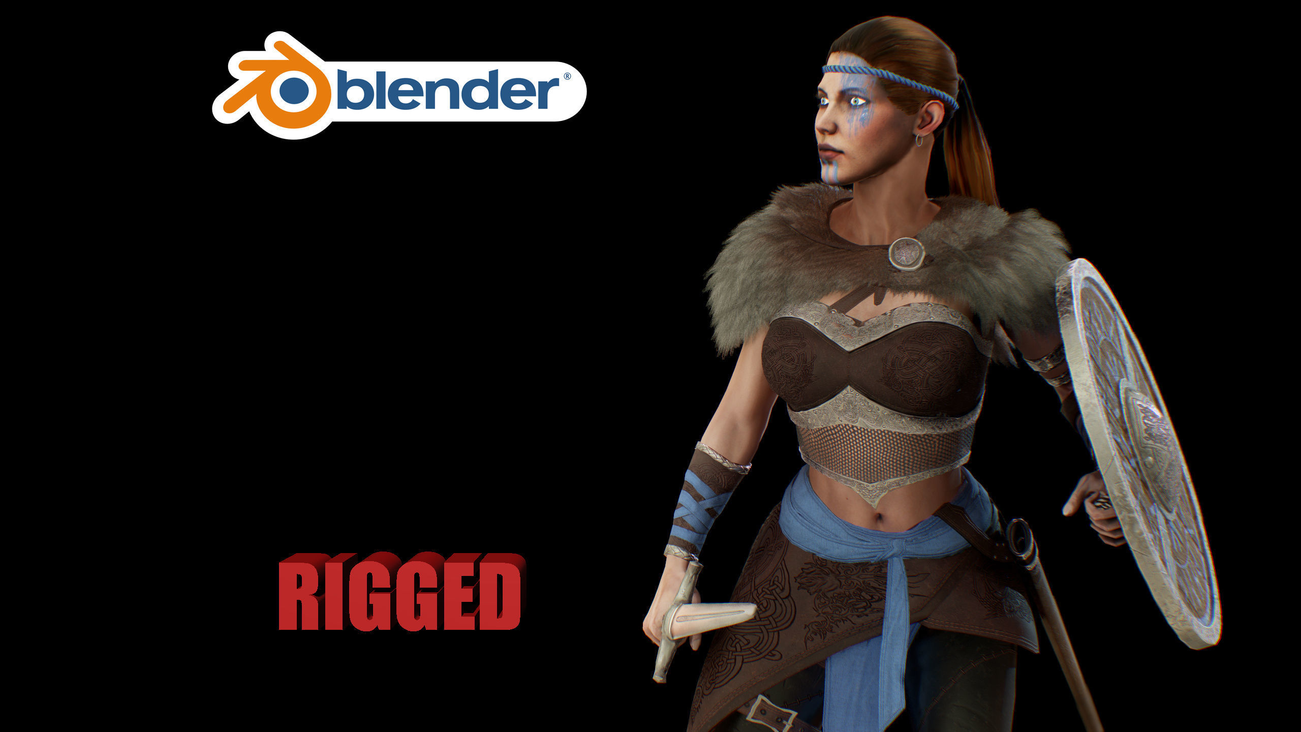 pack of viking Low-poly 3D model_73