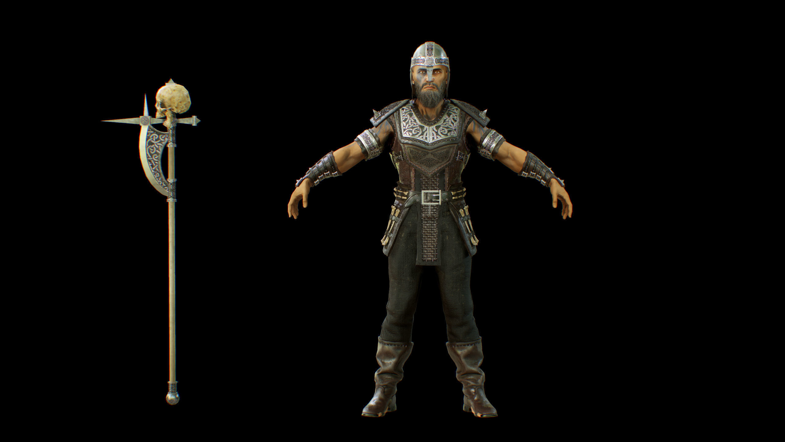 pack of viking Low-poly 3D model_42