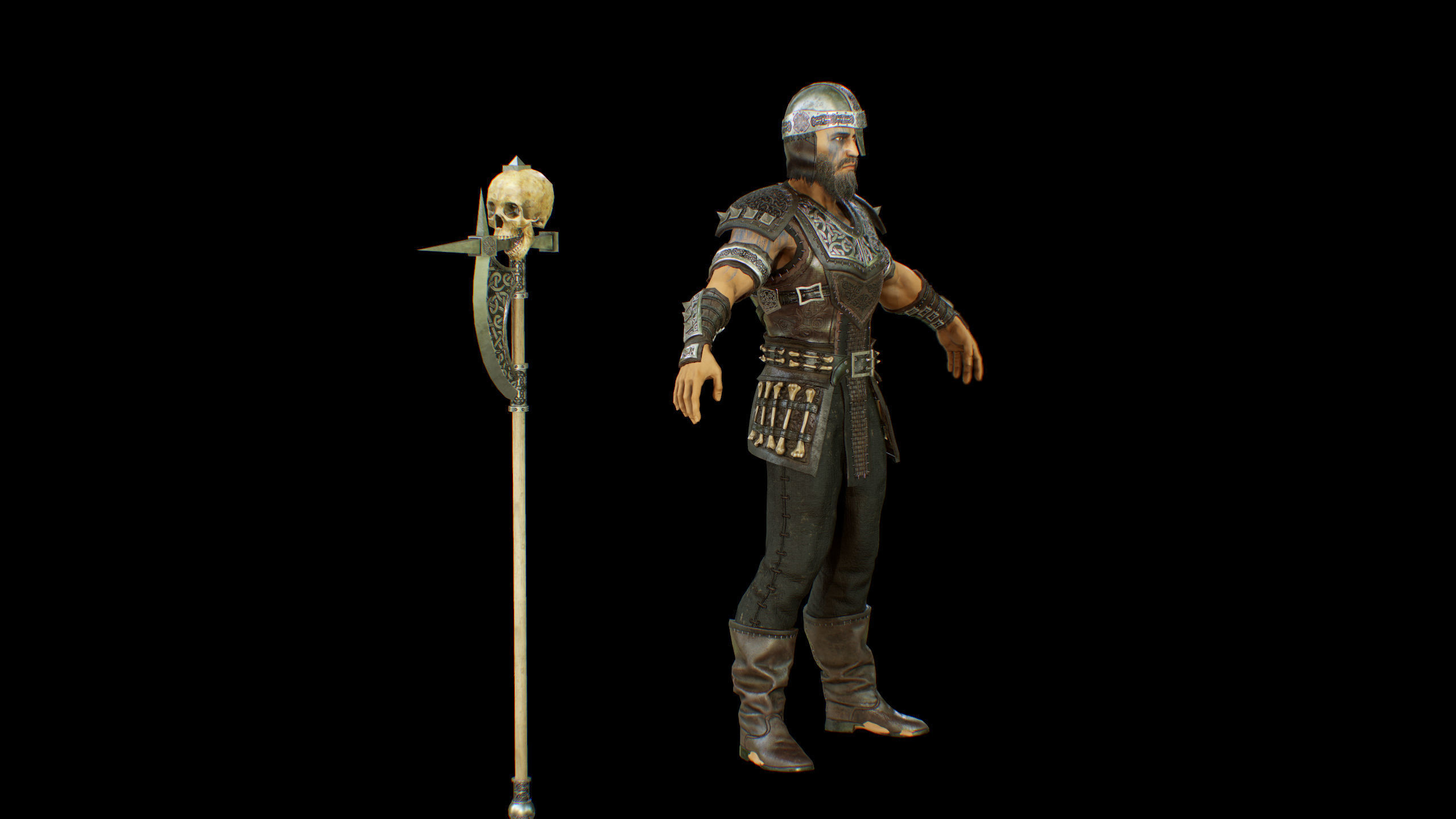 pack of viking Low-poly 3D model_40
