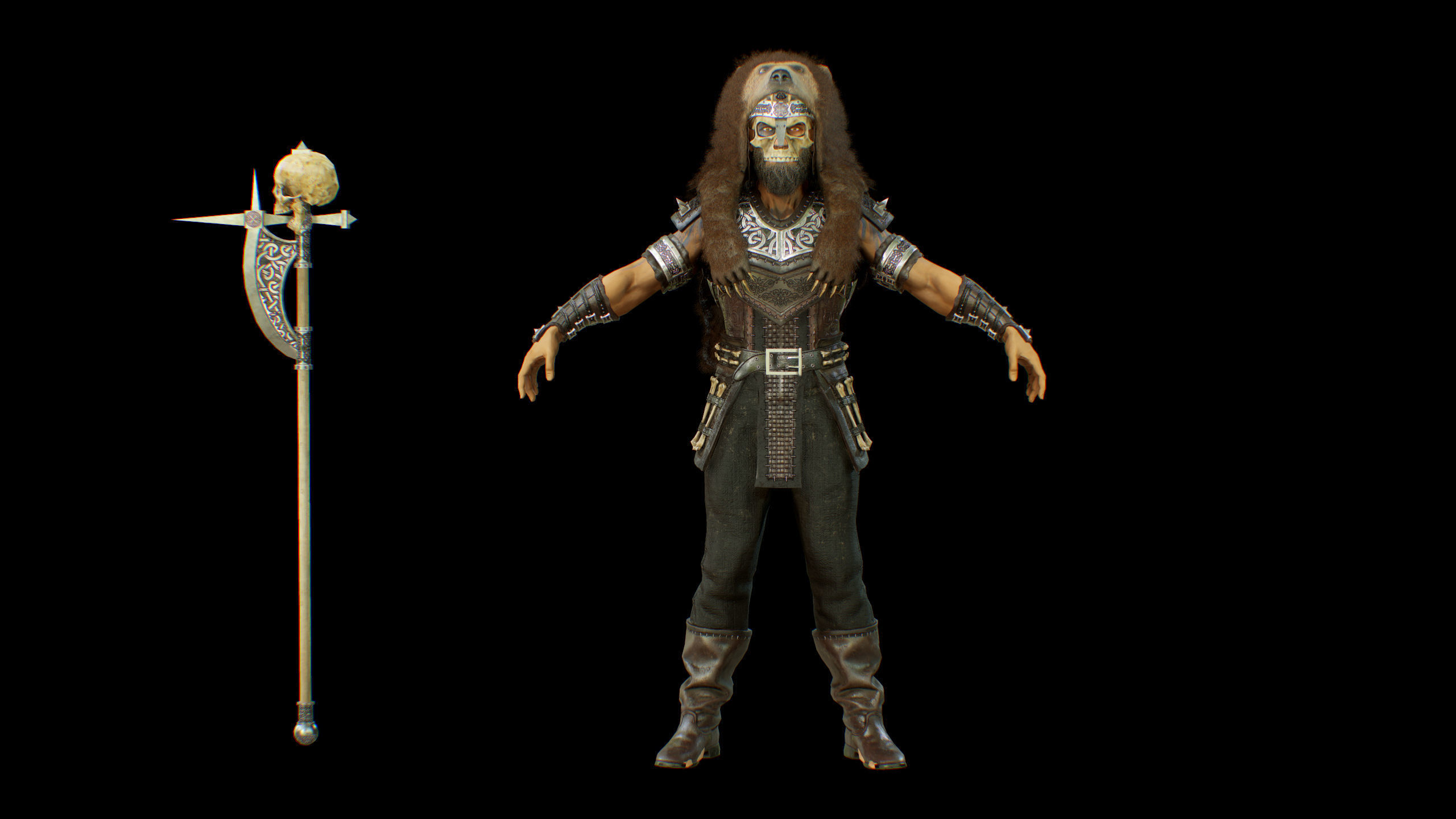 pack of viking Low-poly 3D model_31