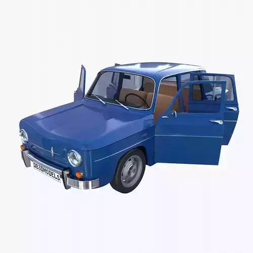 Renault 8 with interior Blue