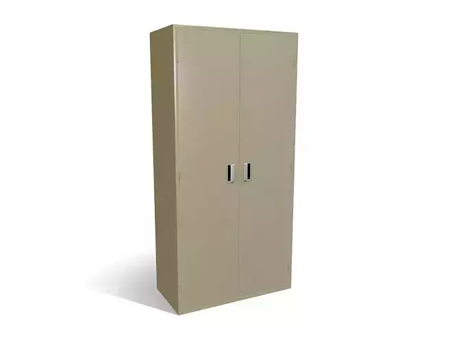 Realistic Low-poly Metal Cabinet