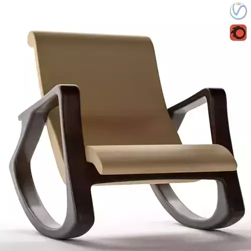 Leather swivel armchair