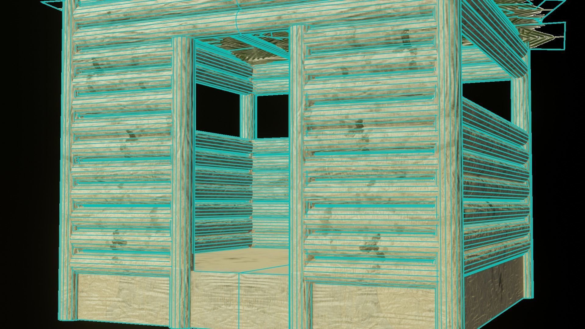 Pacific Bunker Low-poly 3D model_3