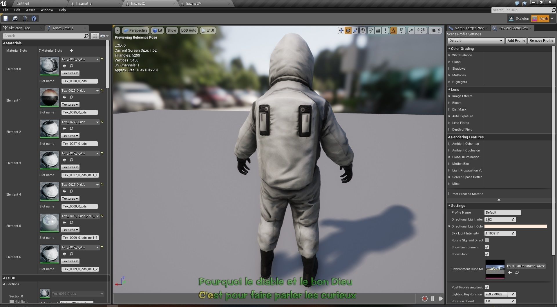 Rigged Fireman Hazmat Suit Doctor Low-poly 3D model_8