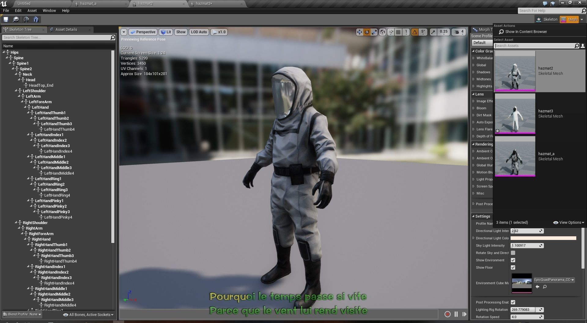 Rigged Fireman Hazmat Suit Doctor Low-poly 3D model_7