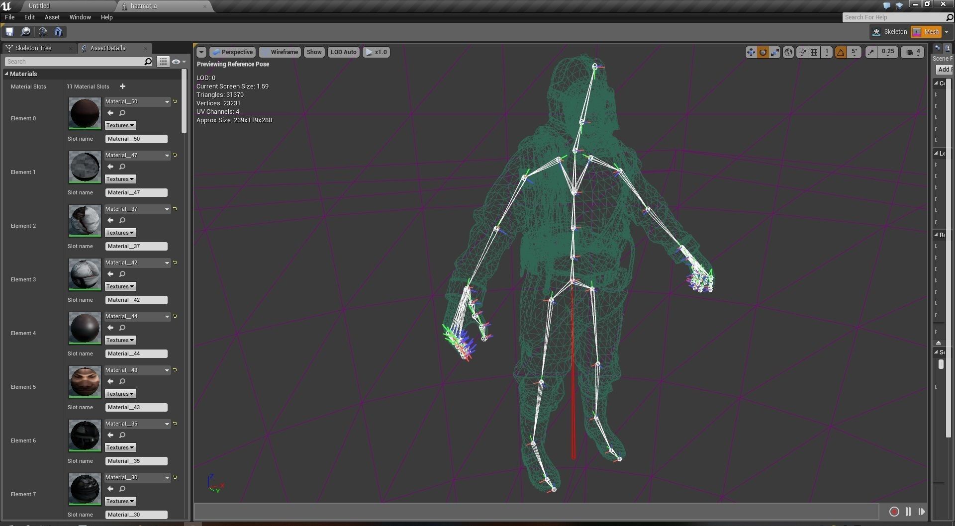 Rigged Fireman Hazmat Suit Doctor Low-poly 3D model_4