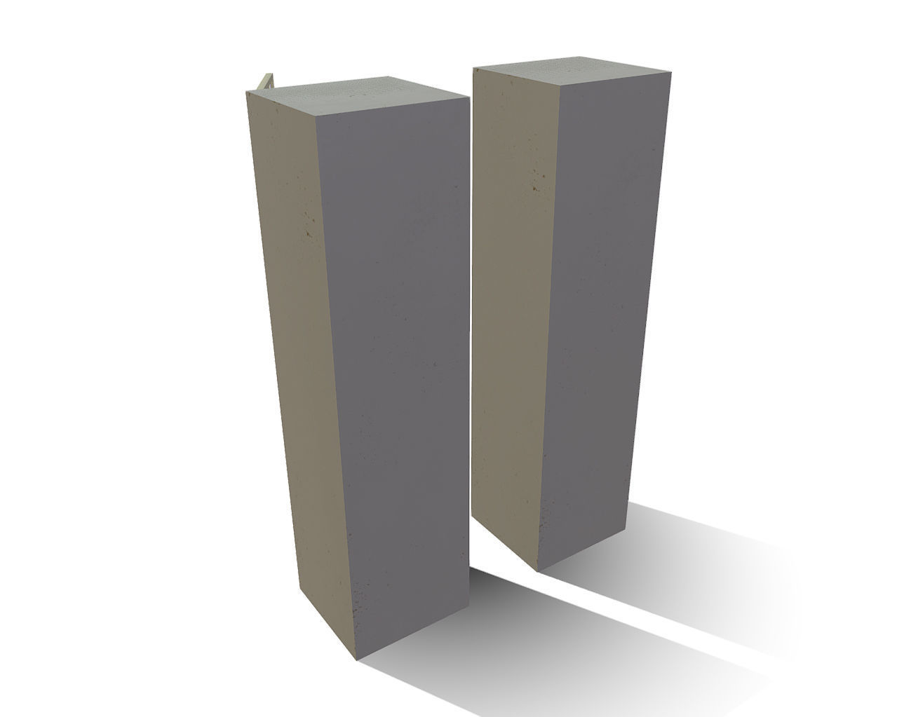 Realistic Low-poly Locker two lockers Low-poly 3D model_2