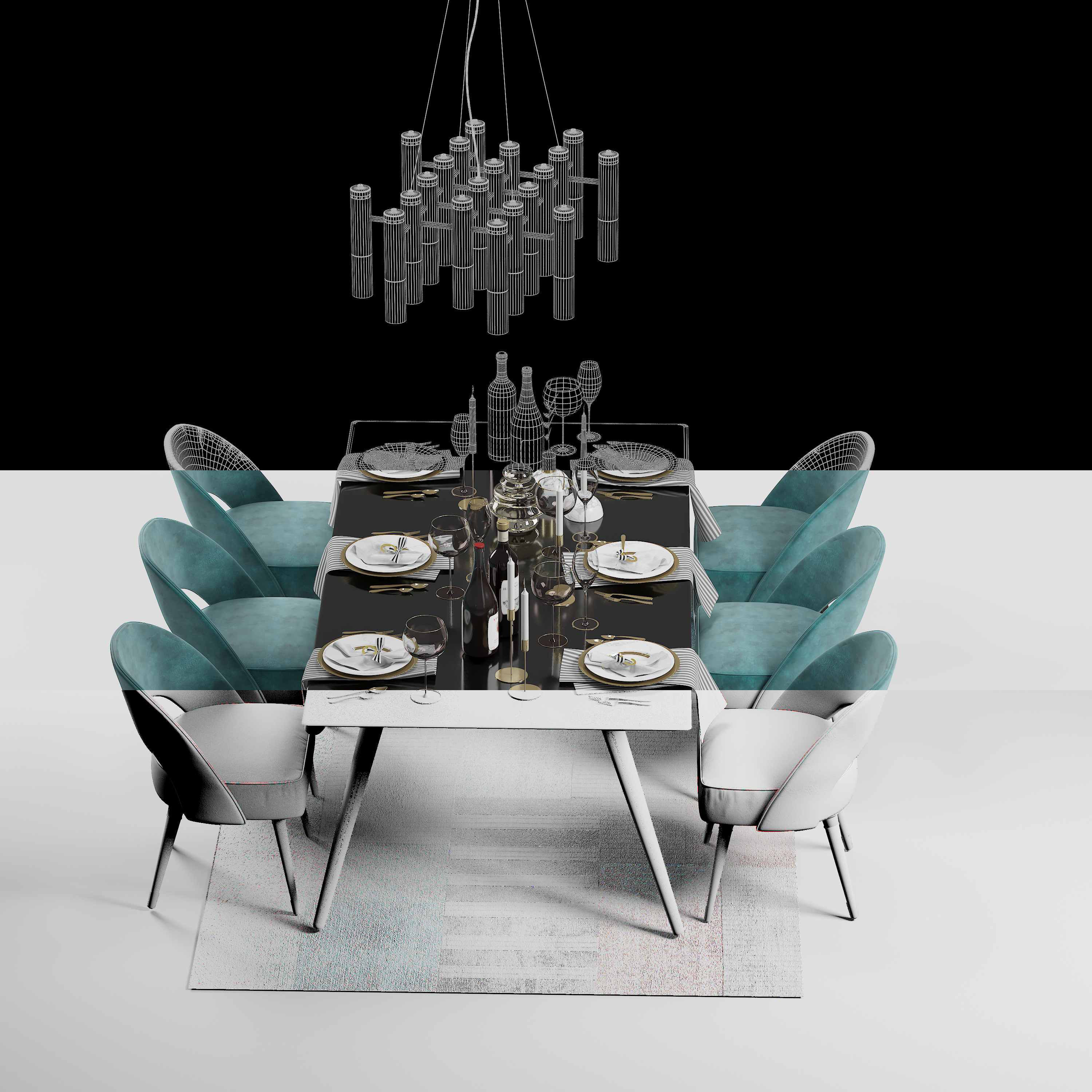 Tenarchstudio Essential HomeDiningTableRenderReady Vray - Corona 3D model_5