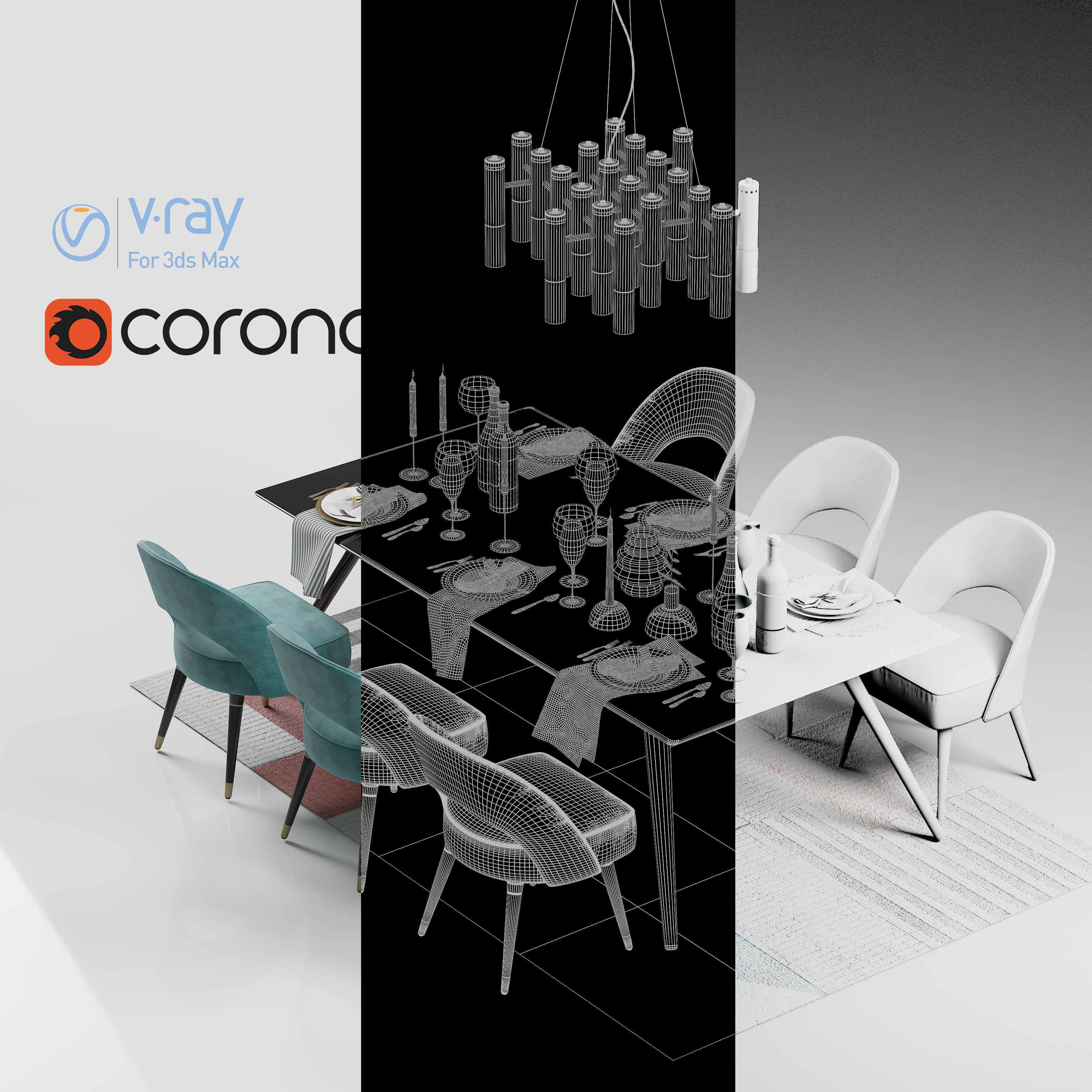 Tenarchstudio Essential HomeDiningTableRenderReady Vray - Corona 3D model_15