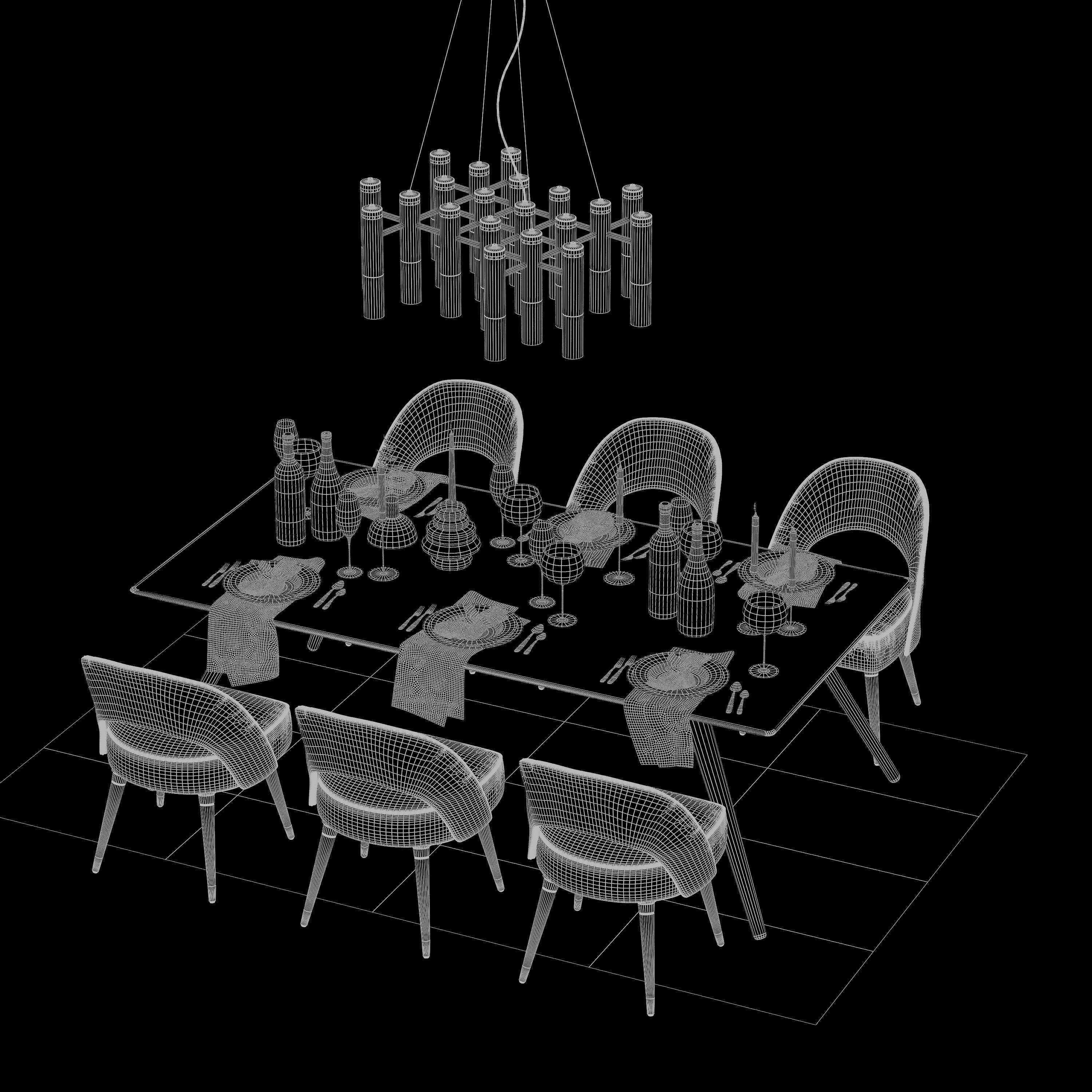 Tenarchstudio Essential HomeDiningTableRenderReady Vray - Corona 3D model_10