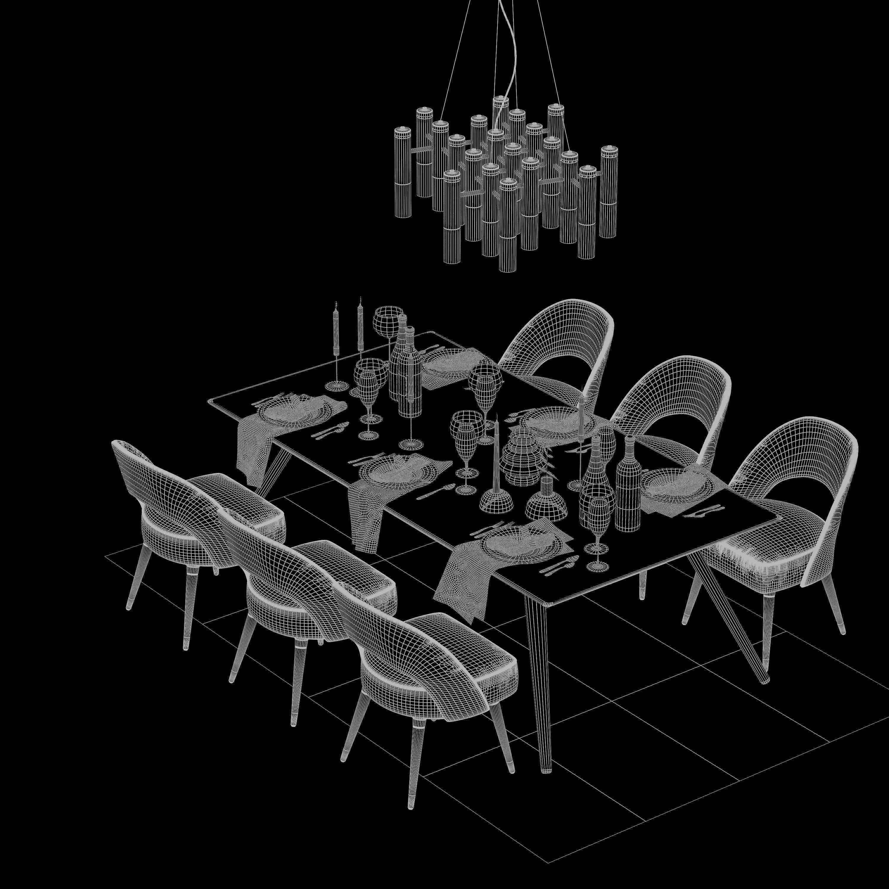 Tenarchstudio Essential HomeDiningTableRenderReady Vray - Corona 3D model_13
