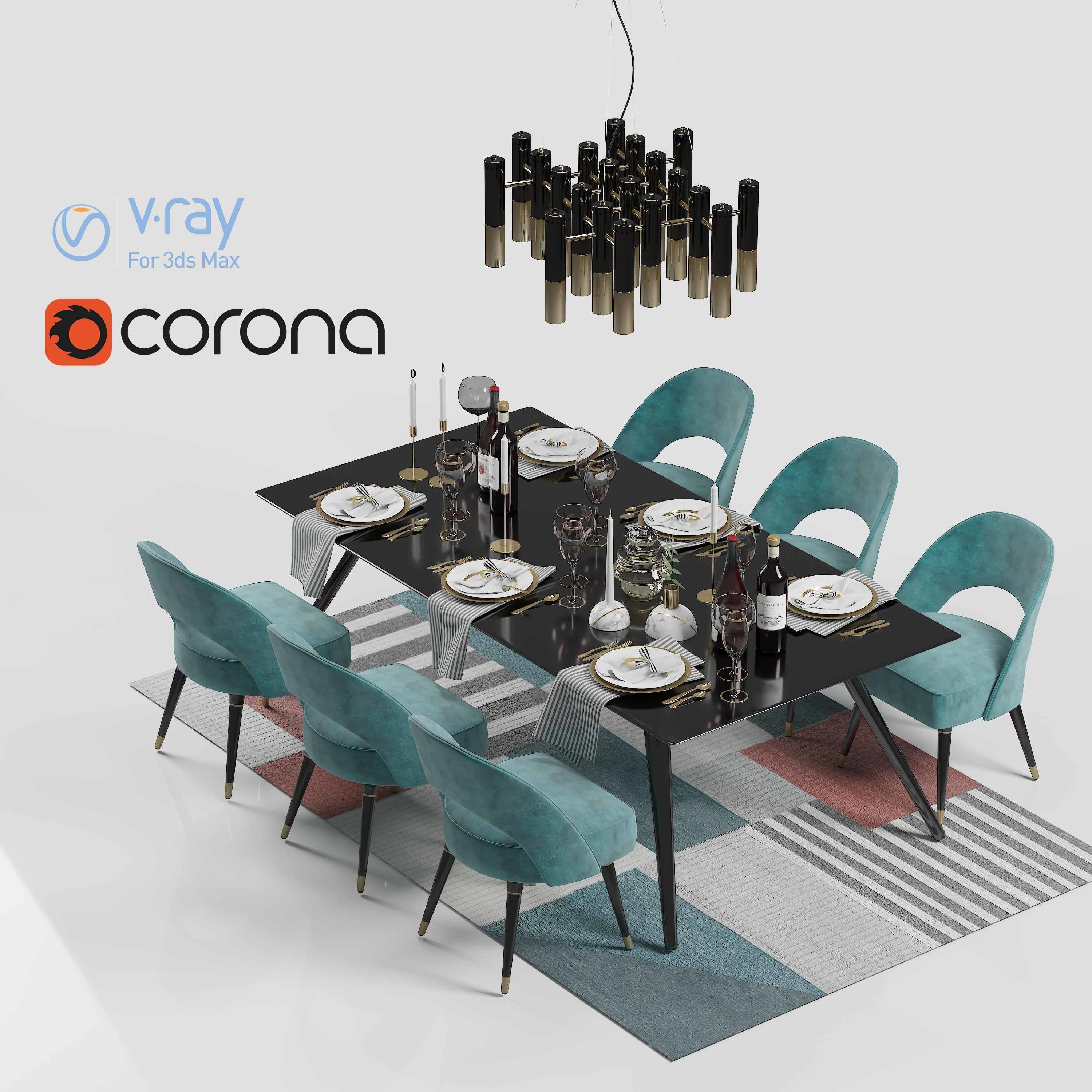 Tenarchstudio Essential HomeDiningTableRenderReady Vray - Corona 3D model_12