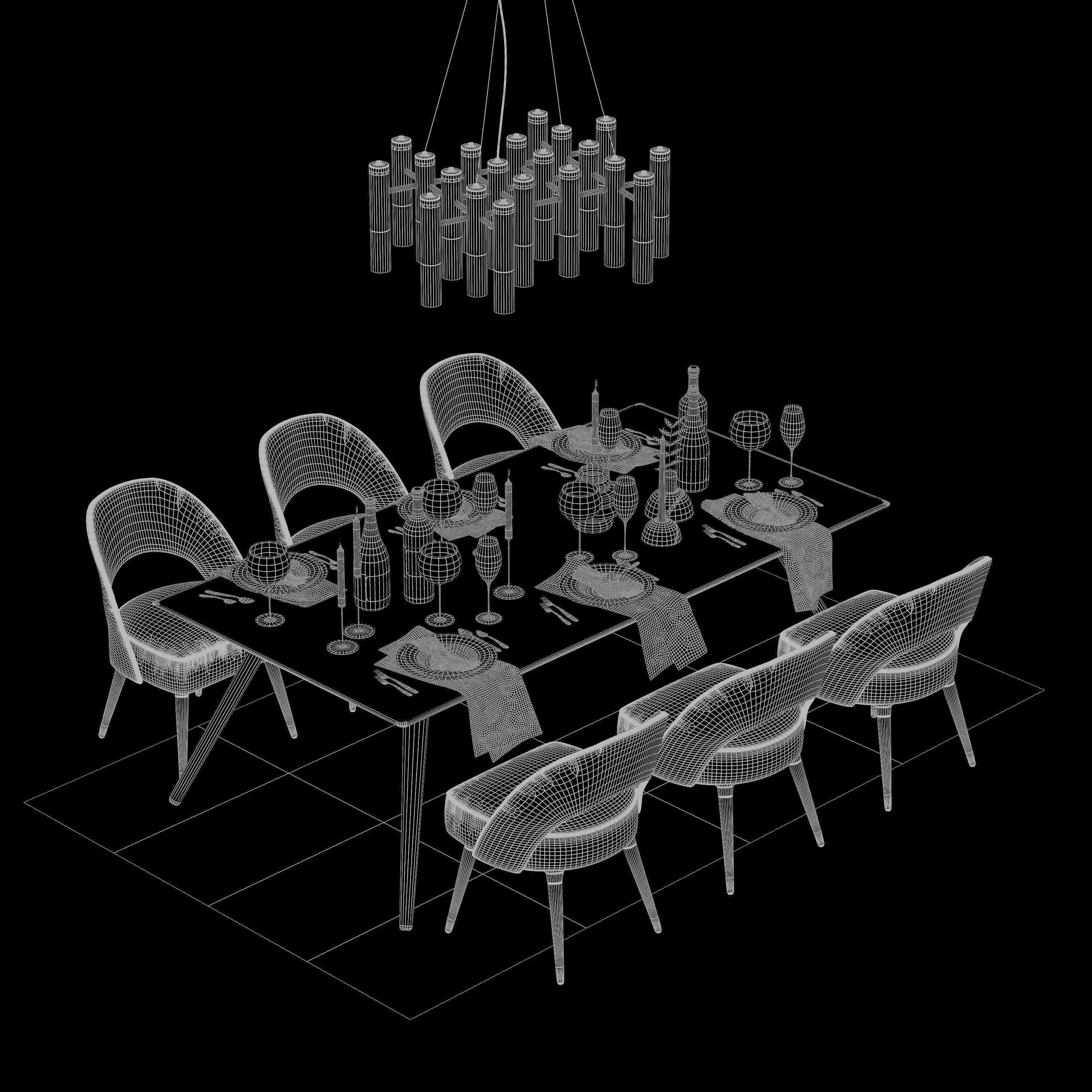 Tenarchstudio Essential HomeDiningTableRenderReady Vray - Corona 3D model_2