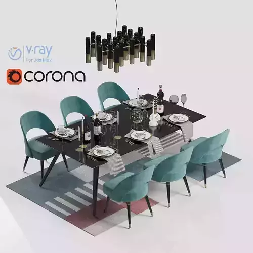 Tenarchstudio Essential HomeDiningTableRenderReady Vray - Corona 3D model