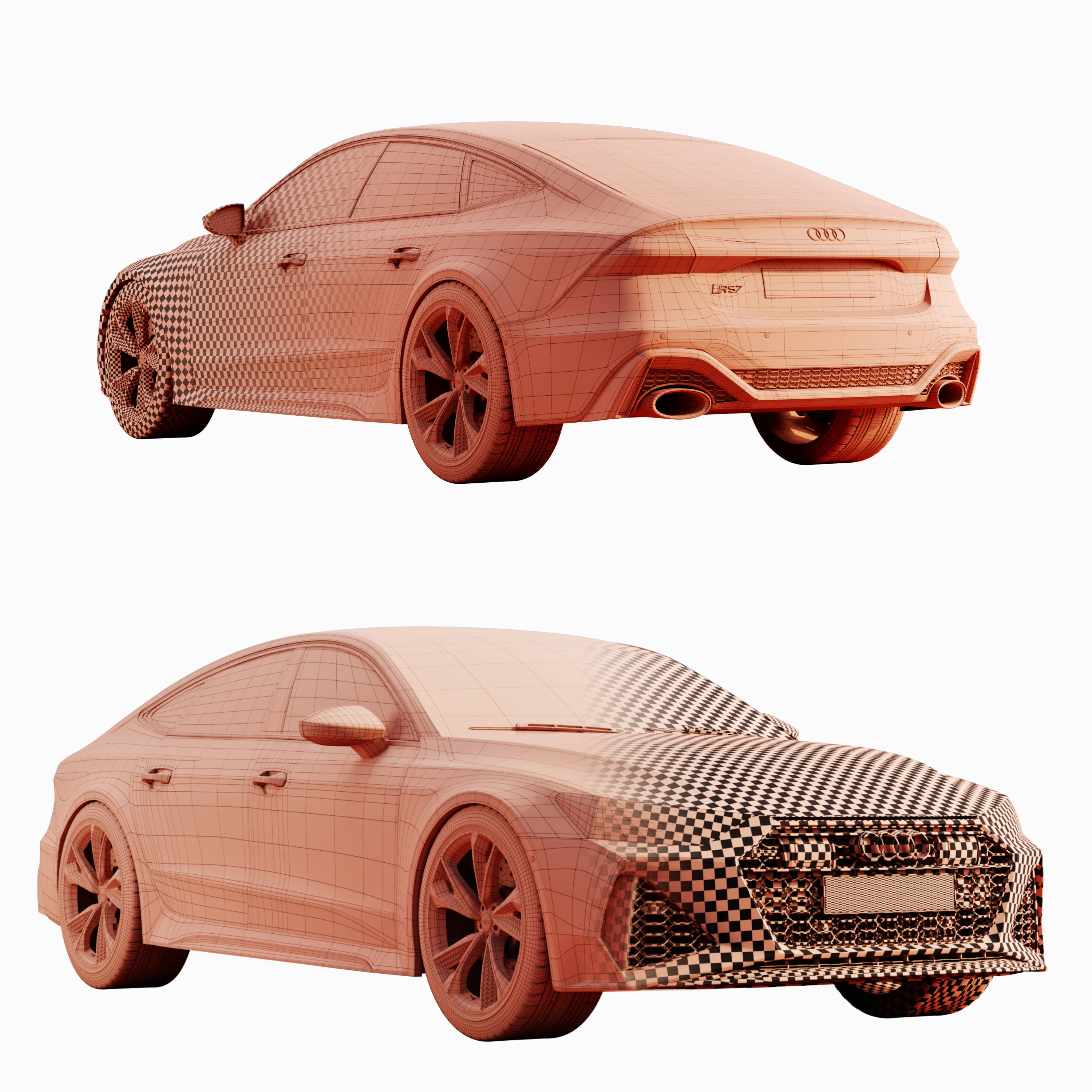 Audi RS7 Sportback 2020  With HQ Interior 3D model_9