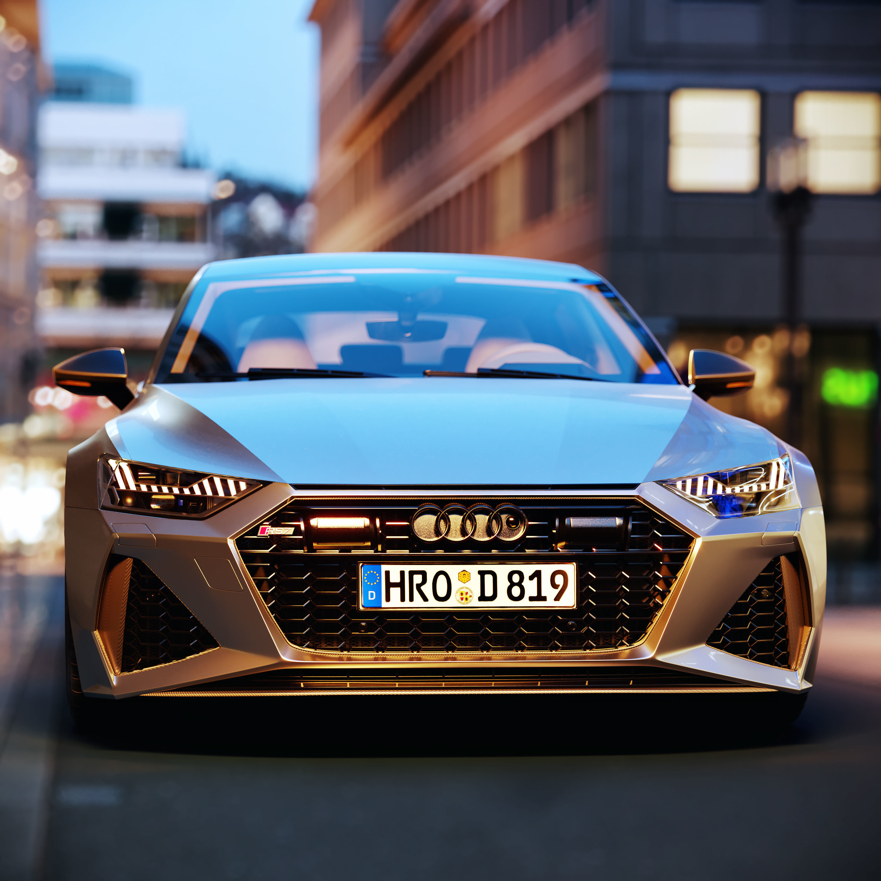 Audi RS7 Sportback 2020  With HQ Interior 3D model_0