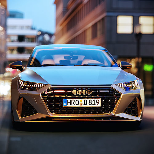 Audi RS7 Sportback 2020  With HQ Interior 3D model