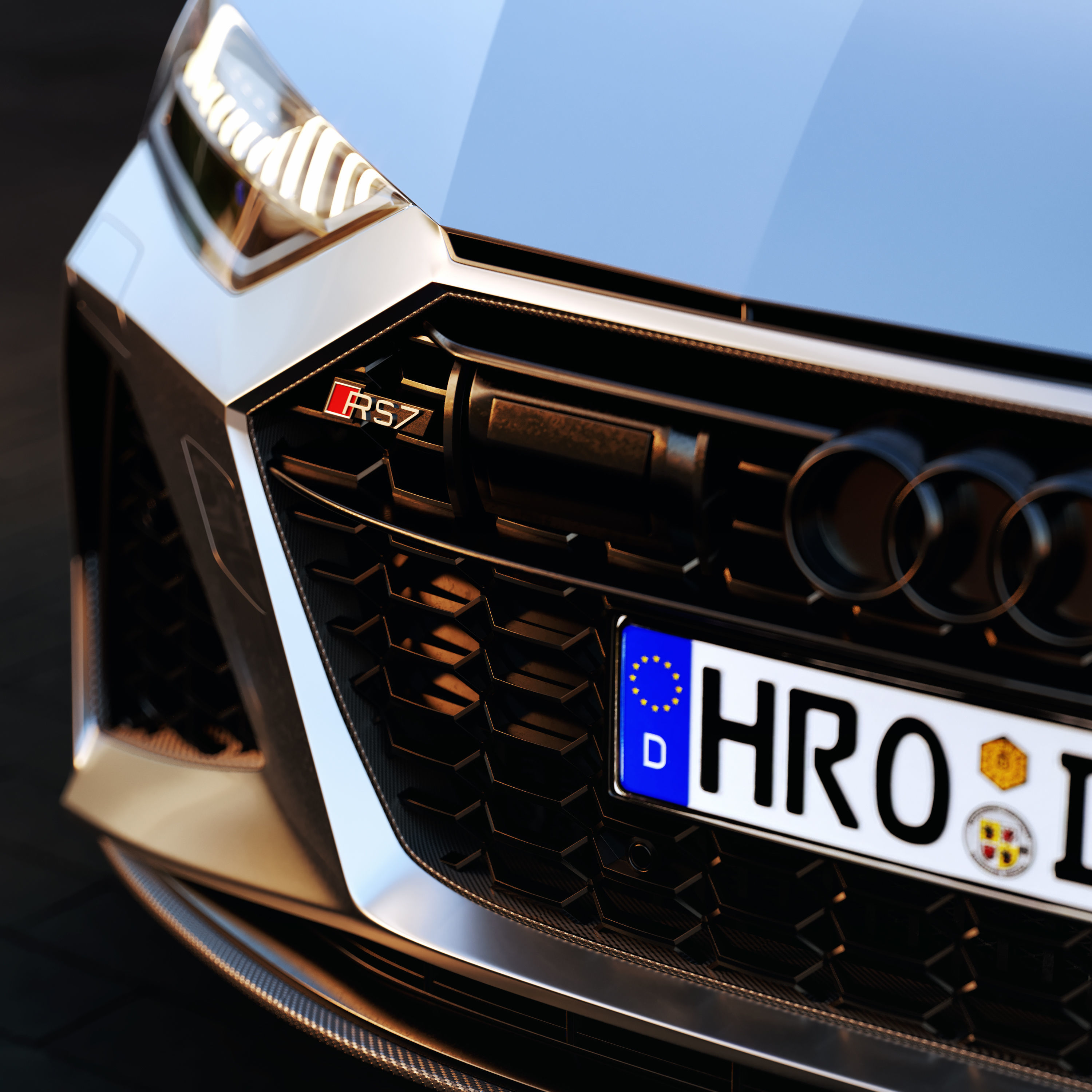 Audi RS7 Sportback 2020  With HQ Interior 3D model_3