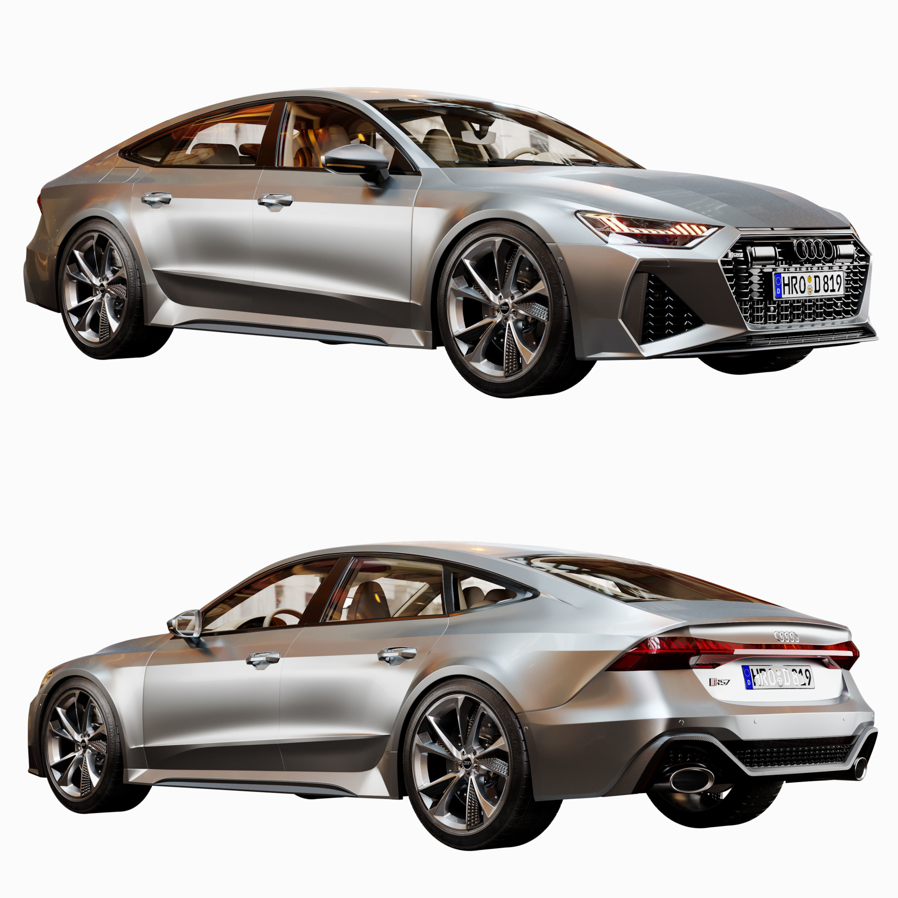 Audi RS7 Sportback 2020  With HQ Interior 3D model_8